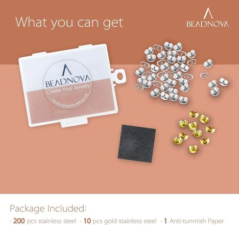 ظهر حلق BEADNOVA من الفولاذ المقاوم للصدأ in Kuwait