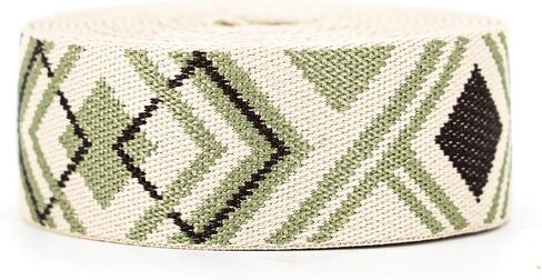 1.5 Inches Bohemian Style Cotton Poly Webbing Strap, Trim Sewing Twill Ribbon Strapping Fabric for DIY Crafts Sewing Supplies Strong Climbing Webbing for Arts, Crafts, Bag Strap (5 Yards) in Saudi Arabia