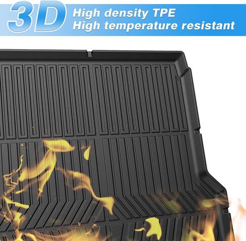 Powerty Truck Bed Mat Compatible with Hyundai Santa Cruz 2022-2024 Accessories 4.3FT All Weather Truck Bed Liner TPE Pickup Bed Mat Black in Kuwait
