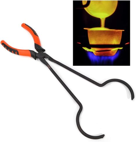 Foundry Melting Pot Piston Nippers, Melting Tongs Steel Crucible Nippers Gold Melting Furnace Holder Clamp, Gold Melting Furnace Holder Clamping Tongs for Casting Precious Metals Jewelry Making Tool in Saudi Arabia