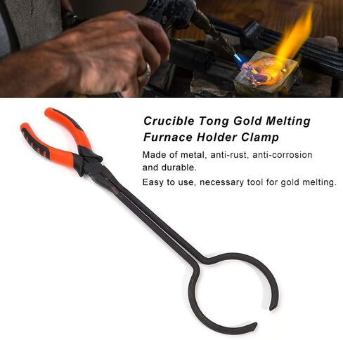 Foundry Melting Pot Piston Nippers, Melting Tongs Steel Crucible Nippers Gold Melting Furnace Holder Clamp, Gold Melting Furnace Holder Clamping Tongs for Casting Precious Metals Jewelry Making Tool in Saudi Arabia