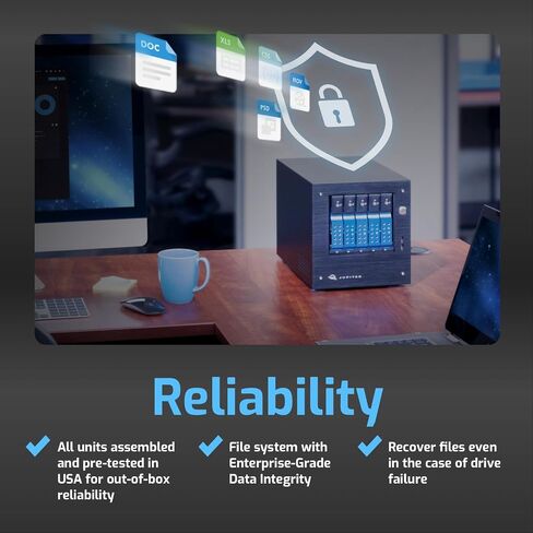 OWC 20TB Jupiter Mini 5-Bay Desktop NAS System with Intel Xeon Up to 2.7Ghz, 32GB Memory, Double 10GbE, TrueNAS™ Scale OS in Saudi Arabia