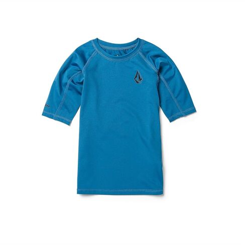 Volcom Boys' Lido Solid Lycra Short Sleeve Rashguard 50+ Uv Protection in Saudi Arabia