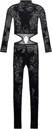 بدلة قطط نسائية من Savage X Fenty ذات نجمة أمامية ملفوفة in Kuwait