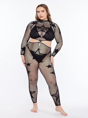 بدلة قطط نسائية من Savage X Fenty ذات نجمة أمامية ملفوفة in Kuwait