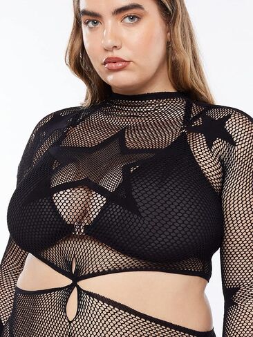 بدلة قطط نسائية من Savage X Fenty ذات نجمة أمامية ملفوفة in Kuwait