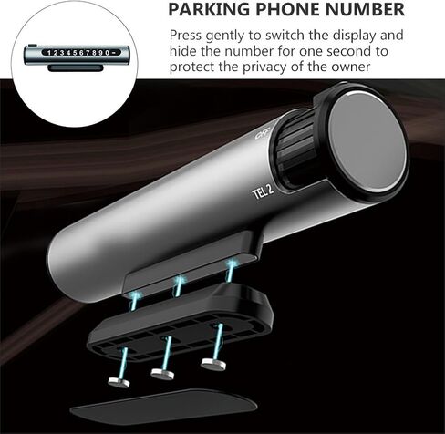 FAVOMOTO Luminous Parking Number Card Phone Holder Car Luminous Car Number car Phone Number Sign Plate Temporary Stop Temporary Stop Number Plate in Saudi Arabia