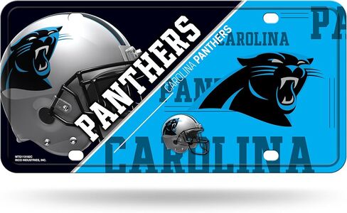 RICO INDUSTRIES NFL Carolina Panthers Unisex Carolina Panthers License Plate Metalcarolina Panthers License Plate Metal, Team Color, One Size in Saudi Arabia