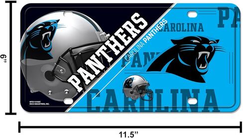 RICO INDUSTRIES NFL Carolina Panthers Unisex Carolina Panthers License Plate Metalcarolina Panthers License Plate Metal, Team Color, One Size in Saudi Arabia