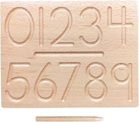 Mfumyy Montessori Alphabet Number Tracing Boards Double Sided Wooden Learn to Write ABC 123 Board Writing Practice Board for Kids Preschool Educational Toy,Homeschool Supplies (ABC+123 Board) in Saudi Arabia