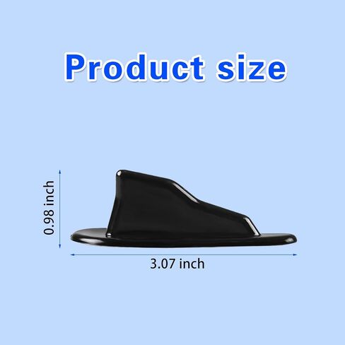 Flygun 10 PCS Car Shark Fin Tail Simulation Antenna, ABS Self-Adhesive EVO Style Anti-Static Roof Diffuser, Car Decoration Modification Accessories, Suitable for Most Cars and SUVs (Black #00) in Saudi Arabia