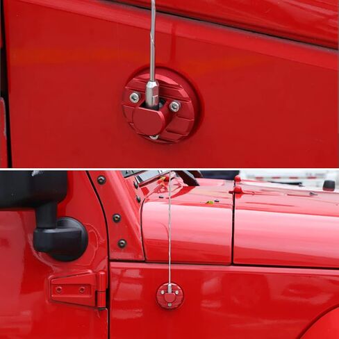 Yonput قطعة واحدة من غطاء قاعدة هوائي راديو ABS لسيارة Jeep Wrangler 2007-2017 JK JKU JL JLU Gladiator JT، ملحقات سيارة أنيقة على شكل دائري (أسود) in Kuwait