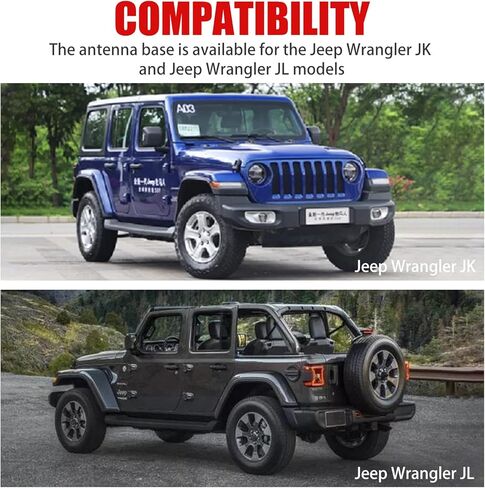 Yonput قطعة واحدة من غطاء قاعدة هوائي راديو ABS لسيارة Jeep Wrangler 2007-2017 JK JKU JL JLU Gladiator JT، ملحقات سيارة أنيقة على شكل دائري (أسود) in Kuwait