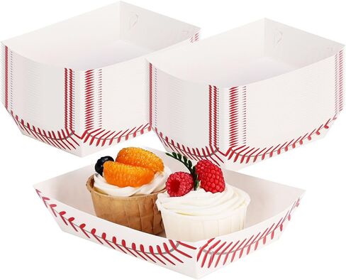 Pro.me Paper Food Trays for Party Decorations,Disposable Nacho Trays,Baseball Food Boats for Parties and Hot Dogs,Events, Snacks, Candy（48 Pack 3lb） in Saudi Arabia