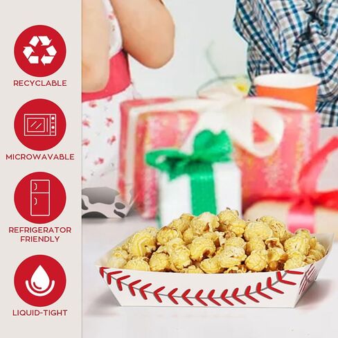 Pro.me Paper Food Trays for Party Decorations,Disposable Nacho Trays,Baseball Food Boats for Parties and Hot Dogs,Events, Snacks, Candy（48 Pack 3lb） in Saudi Arabia