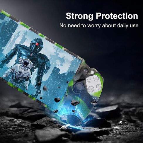 for PlayStation Portal Case Silicone Soft Case Stripes Shock-Absorption Anti-Fingerprint Scratch Resistant Camouflage Case for PS Portal Blue in Saudi Arabia