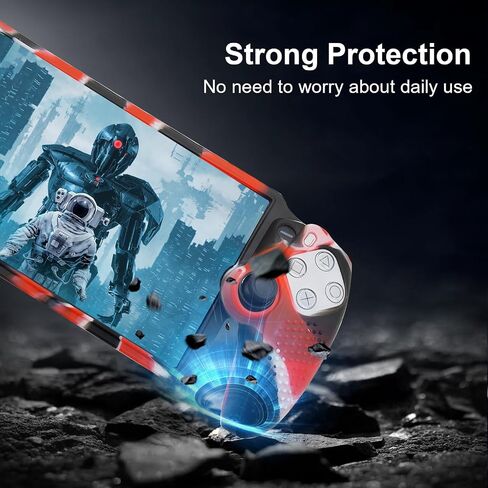 for PlayStation Portal Case Silicone Soft Case Stripes Shock-Absorption Anti-Fingerprint Scratch Resistant Camouflage Case for PS Portal Blue in Saudi Arabia