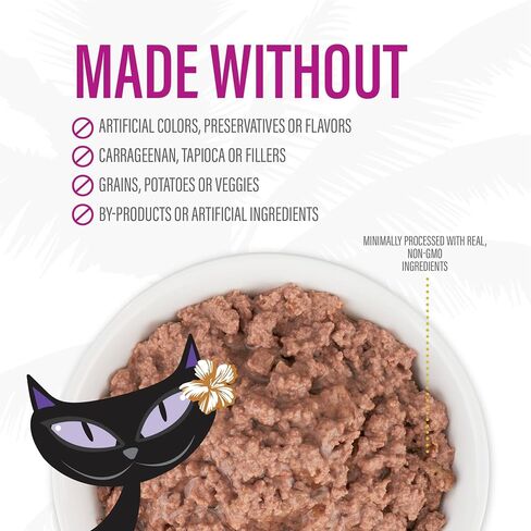 Tiki Cat After Dark Pâté, Variety Pack, High-Protein and 100% Non-GMO Ingredients, Wet Cat Food for Adult Cats, 3 oz. Cans (Pack of 12) in Saudi Arabia