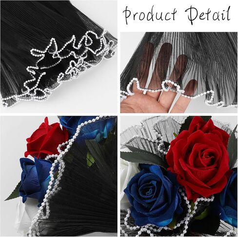 CCINEE 4.37 Yards Flower Wrapping Mesh Paper，Pearl Wrinkled Wavy Net Yarn Flower Wrapping Mesh Paper Korean Bouquet Wrapping Mesh for DIY Crafts Valentine's Day Wedding Florist Supplies (Champagne) in Saudi Arabia
