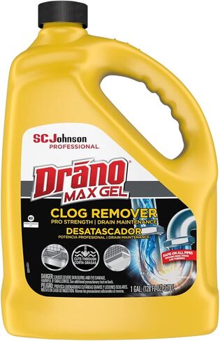 جل SC Johnson Professional Drano Max لإزالة الانسداد، 128 أونصة سائلة (عبوة من 4 قطع) in Kuwait