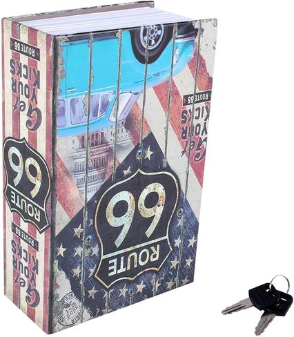 CHICIRIS Diversion Book Storage Box, Dictionary Box Lock Book with Key Lock and Fireproof Money Bag, Diversion Book Hidden for Home, Office, Travel (Pisa Leaning Tower Type) in Saudi Arabia