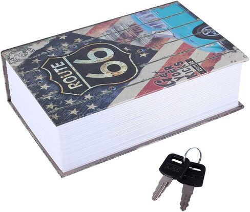CHICIRIS Diversion Book Storage Box, Dictionary Box Lock Book with Key Lock and Fireproof Money Bag, Diversion Book Hidden for Home, Office, Travel (Pisa Leaning Tower Type) in Saudi Arabia