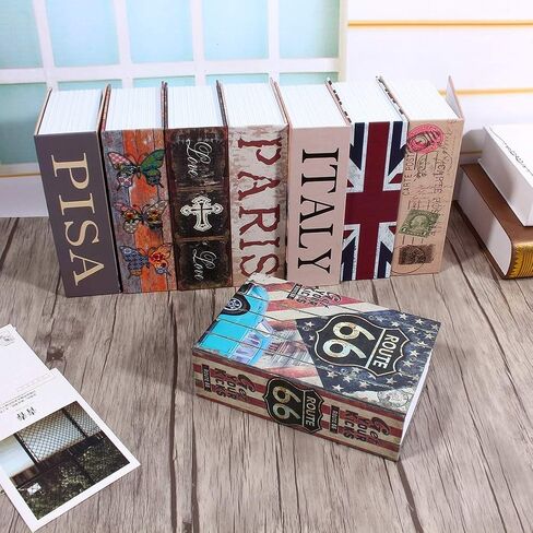 CHICIRIS Diversion Book Storage Box, Dictionary Box Lock Book with Key Lock and Fireproof Money Bag, Diversion Book Hidden for Home, Office, Travel (Pisa Leaning Tower Type) in Saudi Arabia