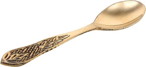 مجموعة الحرف اليدوية الهندية الصغيرة بهوج ثالي لطبق بوجا كانها ثاكور جي الهندي الهندوسي. طقم 5 قطع (طبق، كاتوري، زجاج، ملعقة) in Kuwait