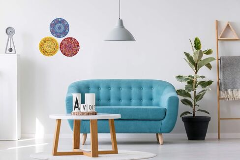 Ayennur Turkish Decorative Plates Set of 3-7.08 Inch(18cm) Handmade Ceramic for Wall Hanging Home Decor in Kuwait