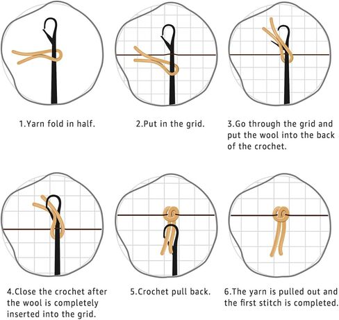 مجموعة خطافات مزلاج من clubevy DIY مجموعة غرز متقاطعة تطريز للبالغين المبتدئين، سجادة مكتب أرضية مستطيلة لتزيين المنزل، الكلاب in Kuwait