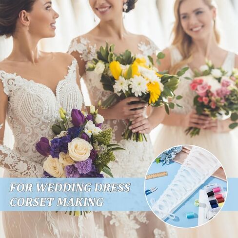 BENECREAT Adjustable Corset Back Kit, Women's Wedding Dress Zipper Replacement Gauze Mesh Corset Lace-up Back Kit for Dress in Saudi Arabia