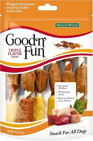 كباب جود آند فن بنكهة ثلاثية، مضغ من الجلد الخام، 6 قطع in Kuwait