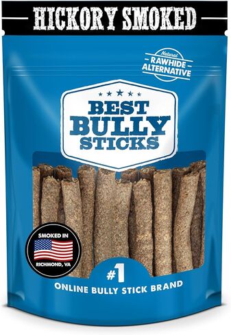 مكافآت الكلاب من لحم البقر الحقيقي المدخن من هيكوري - عصا الفتوة، 20 عبوة - مكافآت، مكافآت تدريب الجراء والكلاب - مدخنة ومعبأة في الولايات المتحدة الأمريكية - بدون إضافات، طبيعية 100%، صحية وخالية من الجلود الخام، تحتوي على نسبة عالية من البروتين in Kuwait
