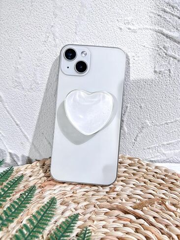 VJQ Simple Heart 3D Phone Grip Stand, Cute Solid Color Cell Phone Holder,Collapsible Phone Charms Accessory,Expanding Kickstand Phone Grip with Interchangeable Base,Grip Handle for Kindle in Saudi Arabia