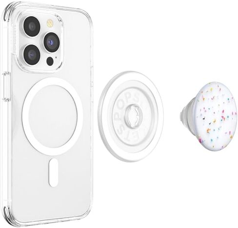 مقبض هاتف PopSockets مع مسند ممتد، متوافق مع MagSafe، حلقة محول لـ MagSafe متضمنة، متوافق مع الشحن اللاسلكي - Circus Regrind Coco Crème in Saudi Arabia