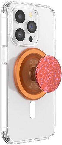 PopSockets Phone Grip with Expanding Kickstand, Compatible with MagSafe, Adapter Ring for MagSafe Included, Wireless Charging Compatible - Circus Regrind Coco Crème in Saudi Arabia
