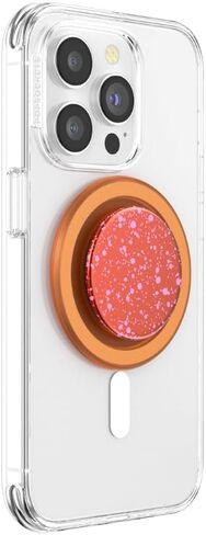 PopSockets Phone Grip with Expanding Kickstand, Compatible with MagSafe, Adapter Ring for MagSafe Included, Wireless Charging Compatible - Circus Regrind Coco Crème in Saudi Arabia