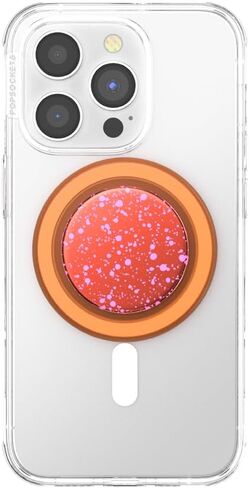 PopSockets Phone Grip with Expanding Kickstand, Compatible with MagSafe, Adapter Ring for MagSafe Included, Wireless Charging Compatible - Circus Regrind Coco Crème in Saudi Arabia