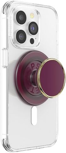PopSockets Phone Grip with Expanding Kickstand, Compatible with MagSafe, Adapter Ring for MagSafe Included, Wireless Charging Compatible - Circus Regrind Coco Crème in Saudi Arabia