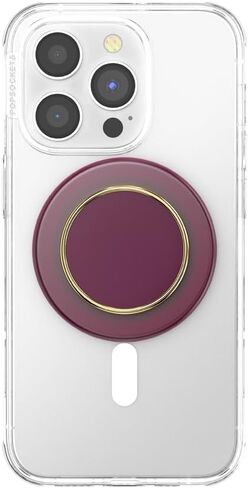 PopSockets Phone Grip with Expanding Kickstand, Compatible with MagSafe, Adapter Ring for MagSafe Included, Wireless Charging Compatible - Circus Regrind Coco Crème in Saudi Arabia