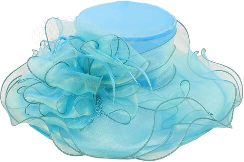 Women Fancy Derby Church Tea Party Dress Hat Fascinator with Peacock Feathers in Saudi Arabia