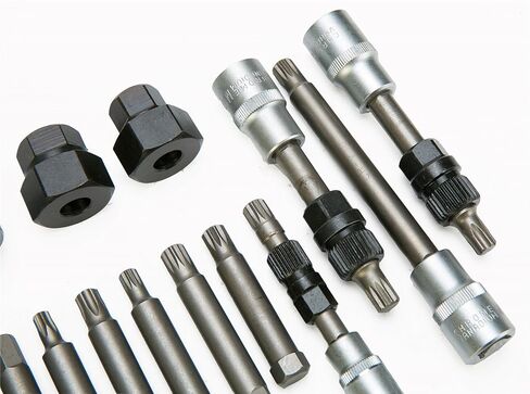 8MILELAKE 18 Pcs Alternator Pulley Service Decoupler Insert Bit Socket Set Tool Kit Car Pulley Removal Decoupling Puller in Saudi Arabia