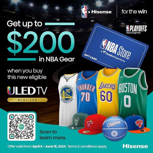Hisense 55-Inch Class U7 Series Mini-LED ULED 4K UHD Google Smart TV (55U7N, 2024 Model) - QLED, Native 144Hz, Motion Rate 480, Full Array Local Dimming, Game Mode Pro, Alexa Compatibility in Saudi Arabia