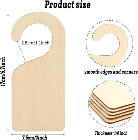 فواصل خزانة الأطفال الخشبية من SIWUCHYE - منظم جانبي لملابس الأطفال حديثي الولادة حتى 24 شهرًا - فواصل شماعات رائعة لديكور غرفة الأطفال لتنظيم غرفة طفلك الصغير من الفتيات أو الأولاد بسهولة (10 قطع) in Kuwait