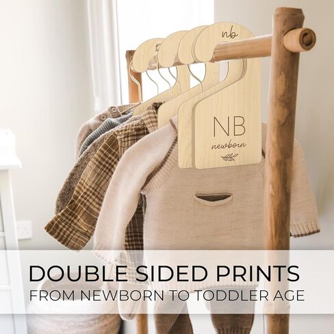 فواصل خزانة الأطفال الخشبية من SIWUCHYE - منظم جانبي لملابس الأطفال حديثي الولادة حتى 24 شهرًا - فواصل شماعات رائعة لديكور غرفة الأطفال لتنظيم غرفة طفلك الصغير من الفتيات أو الأولاد بسهولة (10 قطع) in Kuwait