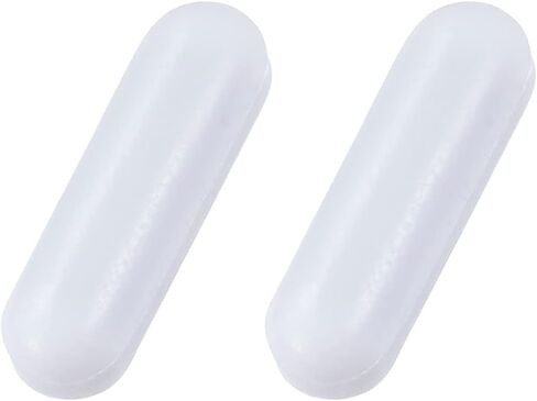 YOKIVE 2 Pcs Magnetic Stir Bar, PTFE Coated Cylinder Type Stirrer | Great for Lab Liquid Solution Stirring Mixing(White, 0.79 x 0.24-Inch) in Kuwait