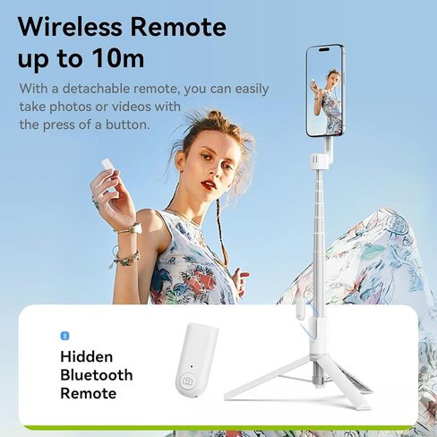 ULANZI MG-003 حامل ثلاثي القوائم للهاتف المغناطيسي 53.7 بوصة - حامل ثلاثي القوائم مرن للهاتف الخلوي مع جهاز تحكم عن بعد بمغناطيس 52N حامل فيديو Vlog محمول متوافق مع سلسلة iPhone Magsafe 15 14 13 12 in Kuwait