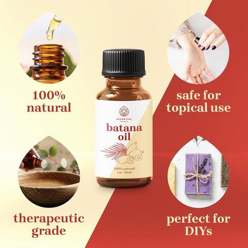 Essential Delights Batana Oil - Premium Undiluted Oil (1 oz.) | for Skin, Face, Body, Hair Revitalization | Vegan & Cruelty Free in Kuwait