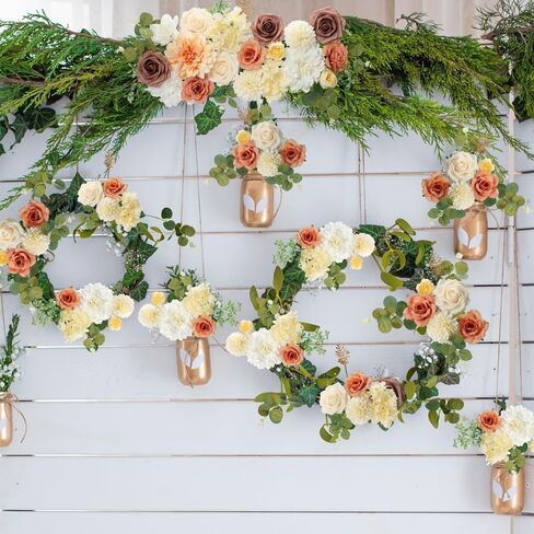 Sunook Artificial Flowers 41pcs Rose Silk Flower Realistic Roses Bouquet Box Set Real Looking Foam Fake Roses Wedding Bouquets White Home Decor Bridal Decoration Party Arrangements in Saudi Arabia