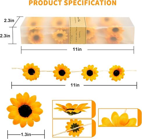 White Sunflower Centerpieces for Table, 12pcs Artificial Flower Vase Filler for Floating Candle Centerpieces and Wedding Decorations (White) in Saudi Arabia